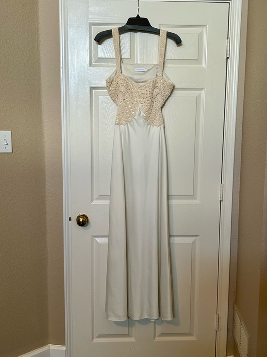 Jonathan Simkhai Ivory Crochet Bodice Slip - Picture 7 of 13